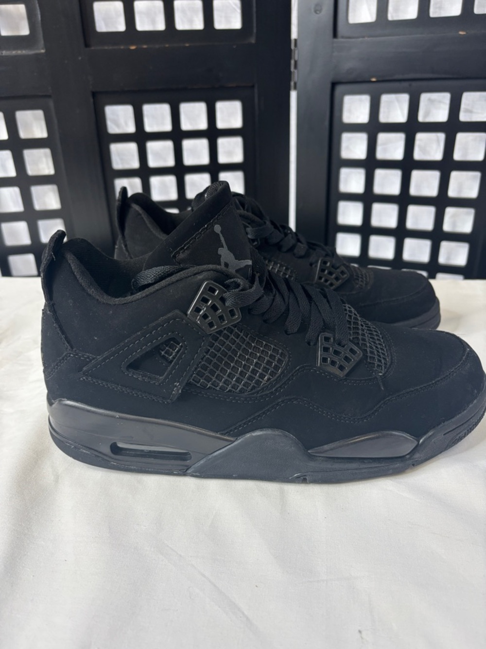 🖤 Nike Air Jordan Retro Black Cat Men's 8.5 405452-010 All Black Sneakers 🖤 - Picture 7 of 12